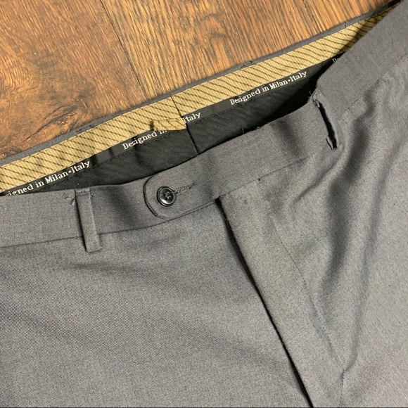 Angelo Rossi Italian Made Gray Dress Pants 36w - Picture 4 of 8